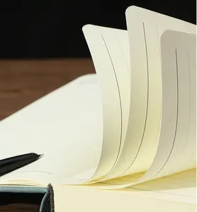 2021 Benutzer definierte schwarze a5 a4 Papier Lederbezug Hardbound Notebook Planer Zeitschriften Tagebuch druck