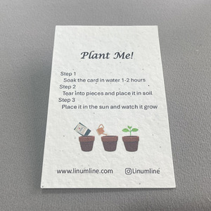 Tùy Chỉnh In Sinh Thái Thân Thiện Với Hạt Giống Trồng Thẻ Giấy Bán Buôn Greting Cảm Ơn Bạn Thẻ Bưu thiếp Kinh Doanh Thẻ Bao Bì - Product Image 4