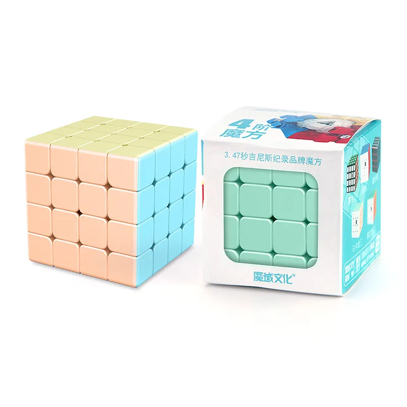 girl toys kids children's education intellgence toy gift CuberSpeed Moyu MoFang JiaoShi Macarron Meilong rstickerless 4x4 cube