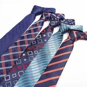 现货批发涤纶真丝提花工艺腰果领带男士商务提花领带