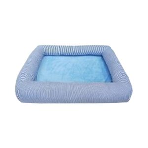 Meiweipet sofá grande para dormir para perros y gatos azul cielo Rectangular en forma de piscina cama de felpa lindo antideslizante pelusa impresa pliegues para perros - Product Image 1