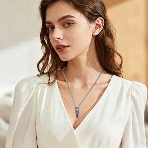 Merryshine Hecate, Gema <span class=keywords><strong>de</strong></span> Cristal, Diosa Lunar Hekate, Amuleto Pagano, Joyería Espiritual, Colgante <span class=keywords><strong>de</strong></span> Piedra Curativa <span class=keywords><strong>de</strong></span> Amatista - Product Image 5