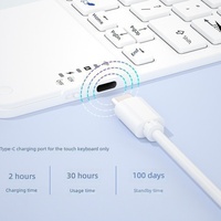 Étui pour tablette avec clavier tactile et souris sans fil, support pour stylet intégré, coque de protection pour iPad 11e génération A16