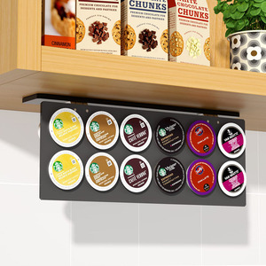 Soporte de pared de acrílico negro para cápsulas de café Kcup, organizador de cápsulas de café, creativo, del fabricante. - Product Image 1