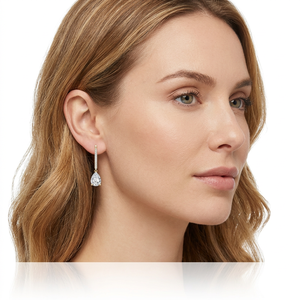 Pendientes de Aro con Diamante Cultivado en Laboratorio de 1.50 Ct, Forma de Pera, Plata de Ley 925 y Oro Sólido de 14K, Proveedor Mayorista OEM ODM - Product Image 5