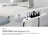 CC11-4 Di Bawah Meja Kabel Manajemen Baki Kabel Kabel Organizer Tray untuk Meja Kawat Pemegang