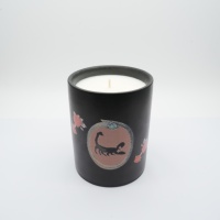 Tasse en céramique cylindrique à motifs animaliers, artisanat, bougie, contenants en céramique recyclables pour la fête des fantômes et la décoration de la maison