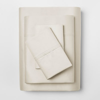 Parure de draps 100 % coton 600 fils, 3 pièces, unie, respirante, pour la maison, l'hôtel et les mariages – Vente en gros