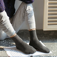 Chaussettes d'hiver unisexes de haute qualité pour hommes, respirantes, douces et unies, en laine mérinos épaissie pour le ski en laine, vente en gros