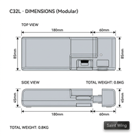 Boîtier de commande modulaire pour actionneur linéaire Saint Wing C32L 400W, extensible 2-3 moteurs pour bureau assis-debout OEM