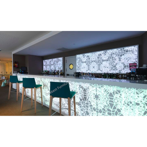 Muebles de restaurante, diseño de mostrador de barra delantera, taburetes de <span class=keywords><strong>Bar</strong></span> de Hotel con luz LED para comida de <span class=keywords><strong>mar</strong></span>, Panel decorativo para mostrador de <span class=keywords><strong>Bar</strong></span> - Product Image 4