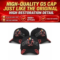 Gorra de Béisbol Personalizable con Bordado 3D, Pin de Cruz Dorada, Logotipo Personalizado - Tela de Gamuza, Gorra G5 de Una Sola Pieza