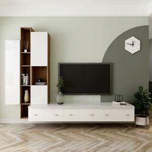 Meuble TV mural flottant avec un design moderne pour des configurations de salon gain de place - Product Image 1
