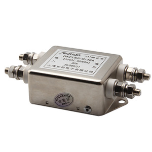 ฟิลเตอร์กรองสัญญาณรบกวน Anzhou EMI รุ่น DNF055-G-30A สำหรับสายไฟ 250VAC 30A เทคโนโลยี RC - Product Image 1