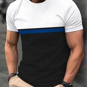 <b>Polyester</b> Sublimated Printing Short Sleeve Digital Printing Crew Neck Sports <b>Tshirts</b> for Men - Product Image 5