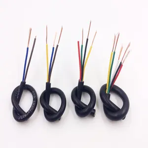 黑色聚氯乙烯绝缘聚氯乙烯护套柔性电力电缆电线黑色2c 3c 4c 5c铜或cca