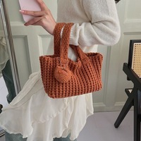 Sac fourre-tout en polyester tricoté personnalisable, série géométrique, directement de l'usine, décontracté, polyvalent, grande capacité, sac bandoulière