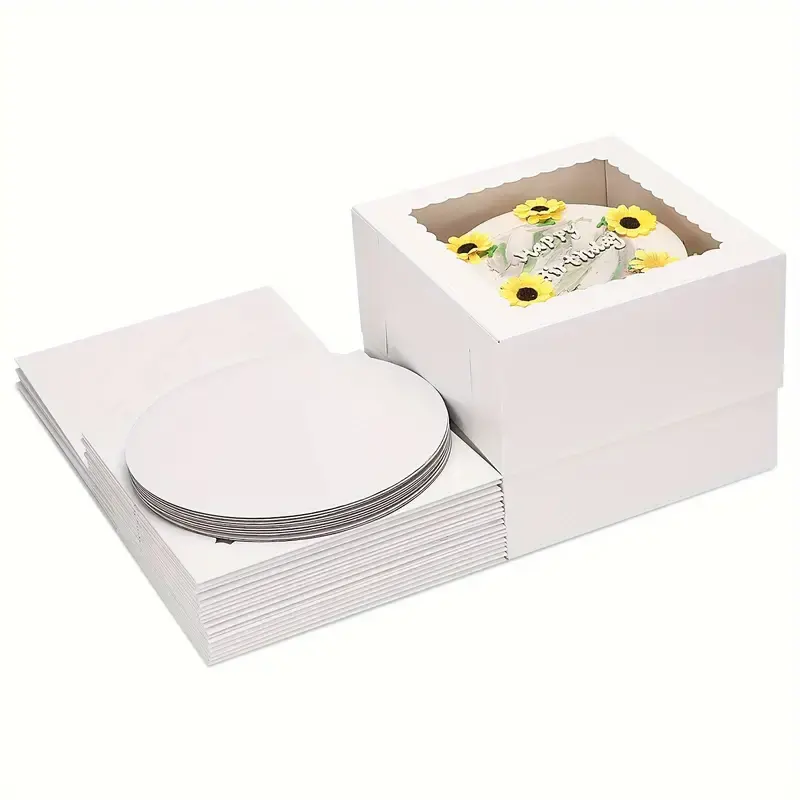 カスタム印刷紙チーズケーキボックスケーキキャリングボックス誕生日ウェディングケーキ包装ボックスベーカリー
