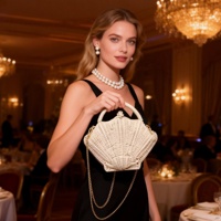 Sac bandoulière artisanal en rotin et coquillages, style bohème, tissé à la main, vintage, pour femme, sac de plage artisanal, vente en gros