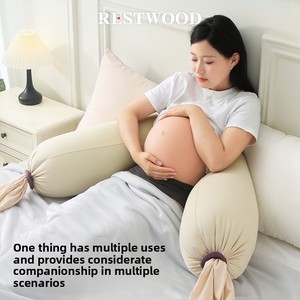 Almohada de Maternidad y Embarazo Moderna, Rectangular, Multiusos, de Spandex, con Soporte Cómodo para Vientre y Cintura - Product Image 2