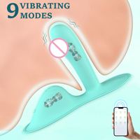 Dildo vibrant pour stimulation clitoridienne et point G, avec fonction de mouvement de va-et-vient, télécommande via application, et fonction de machine sexuelle portable.