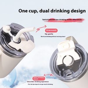 304 tasse à glace en acier inoxydable quatrième génération 40oz Portable isolation thermique tasse à thé épaissie sport ventouse - Product Image 3