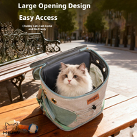 Sac à dos de transport pour animaux de compagnie color block, grande capacité, avec trous d'aération, sangles rembourrées confortables, sac de transport extérieur pour chiots, vente en gros