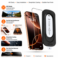 Protection d'écran en verre trempé anti-poussière à positionnement automatique, directement de l'usine, pour iPhone 17 Pro Max, 9H HD, couverture intégrale, OEM