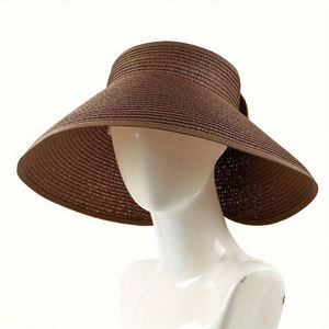 Sombreros de Paja para Mujer al por Mayor, Sombreros de Paja con Visera Ancha de 13 cm para el Sol, Ideales para la Playa en Verano - Product Image 3