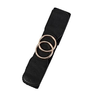<span class=keywords><strong>Ceinture</strong></span> élastique pour <span class=keywords><strong>femme</strong></span> avec double boucle en O, large <span class=keywords><strong>ceinture</strong></span> extensible en cuir PU style professionnel, <span class=keywords><strong>ceinture</strong></span> ajustable avec boucle en cuivre - Product Image 5