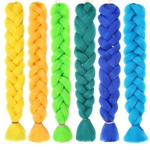 Perruque africaine en fibres chimiques, grande tresse, gros cheveux jumbo, tresse sale - Product Image 2