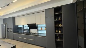 HUIPINJU Etiopia: Mobili in MDF bianco con piano in marmo, <span class=keywords><strong>design</strong></span> per <span class=keywords><strong>soggiorno</strong></span>, ante in vetro, ecologici, pronti per l'installazione - Product Image 6