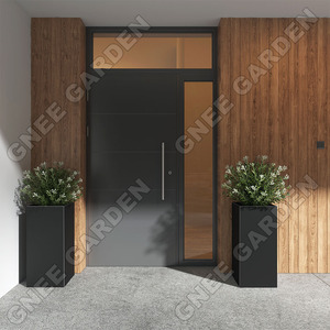 Maceta de Acero Galvanizado Negro Resistente a la Corrosión, 350L 350W 760H con Divisor, Rectangular, para Hogar y Jardín, Exterior - Product Image 6