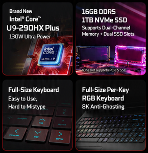 Nuevo Portátil para Juegos H P HyperX OMEN 16 Original, Pantalla de 16 Pulgadas, 2.5K, 240 Hz, Ultra9-290HX Plus/RTX5070, Portátil de Alto Rendimiento para Juegos - Product Image 5