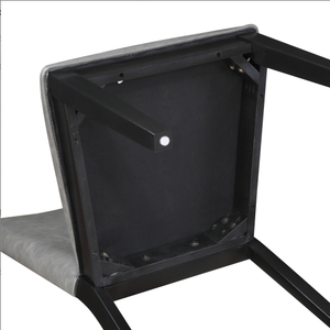 FCJ Amy sedia laterale in ecopelle grigia per uso ufficio - Product Image 4