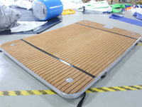 Dock flottant gonflable durable d'île de PVC de point de baisse à vendre
