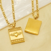 Collar de Moda con Colgante Cuadrado de Letras del Alfabeto, Cadena con Iniciales, Concha Rosa, Chapado en Oro de 18K, Acero Inoxidable, Joyería para Mujer