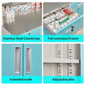 <span class=keywords><strong>Armoire</strong></span> à médicaments en acier inoxydable, design moderne et simple, pour clinique, <span class=keywords><strong>pharmacie</strong></span>, stockage, origine Chine, équipement médical - Product Image 3