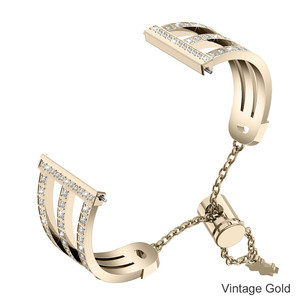 <span class=keywords><strong>Bracelet</strong></span> en métal pour <span class=keywords><strong>Fitbit</strong></span> <span class=keywords><strong>Versa</strong></span>, <span class=keywords><strong>bracelet</strong></span> en acier inoxydable avec diamants - Product Image 4