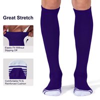 Chaussettes de football de qualité supérieure pour fabricants de marques privées, hauteur genou, antidérapantes, amortissantes et respirantes, pour baseball et soccer