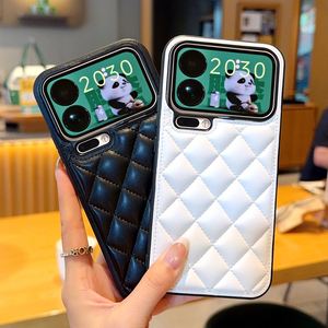 Funda rígida de teléfono con superficie de PU suave de rejilla 3D a la moda para <span class=keywords><strong>Xiaomi</strong></span> 15 17 Pro Max, funda de rombo de alta calidad para <span class=keywords><strong>Xiaomi</strong></span> 13 14 15 Ultra - Product Image 1