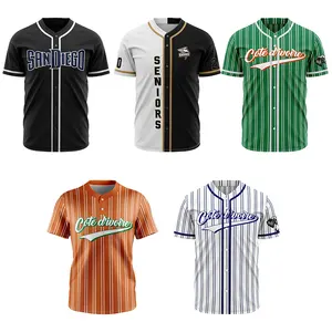 Custom Mesh Sublimation Button Down Plus Size Youth Shirt Mexico Uniform Set Baseball Jersey For Men