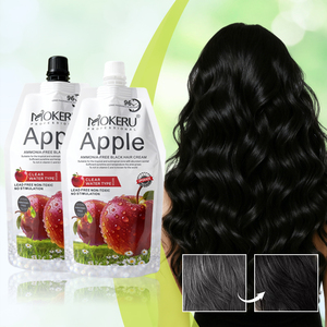 Mokeru Crema Colorante per <span class=keywords><strong>Capelli</strong></span> Nera Perlescente Diamantata Mela <span class=keywords><strong>Rossa</strong></span> con Estratti Vegetali per Saloni Professionali - Product Image 4