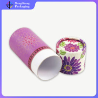 Kotak Kado Bulat Berbentuk Bunga untuk Kemasan Lip Balm Kertas, Produsen Tabung Putar Mewah, Wadah Parfum Padat Silinder Kraft