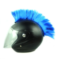 Helm-Dekoration Rosa Helm-Mohawk-Perücke Selbstklebender Mohawk für Motorrad Fahrrad Ski Snowboard