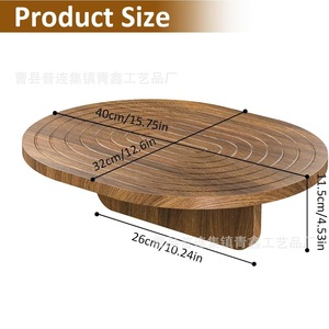 Wooden <b>Sofa</b> <b>Tray</b> Solid Wood Round Table For Snack Beverage Center Position Qx1122 - Product Image 4