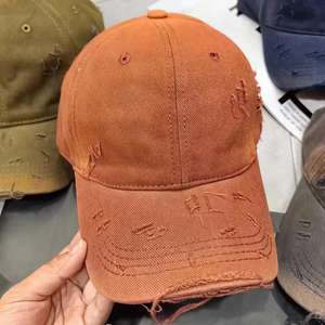 Gorra de béisbol de algodón desgastado de 6 paneles de alta calidad, sombrero de papá transpirable, Gorras personalizadas con logotipo bordado, gorra para lazos de terciopelo - Product Image 5