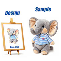 Produsen Shengye OEM Kustom Grosir Mainan Hewan Liar Boneka Gajah Kartun Lembut Mainan Boneka Hewan untuk Dijual