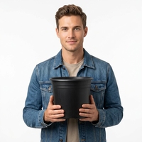 Pots de fleurs modernes en plastique PP en gros avec trous de drainage - Pots de pépinière durables et légers pour jardinage, usage intérieur/extérieur