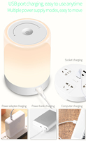 Lampe de nuit pratique pour chambre à coucher, pour adultes et enfants, lampe de nuit LED colorée, à piles, lampes de chevet